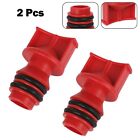 2 Pack Red Plastic Oil Plugs For Air Compressor With 17Mm Male Thread Diameter