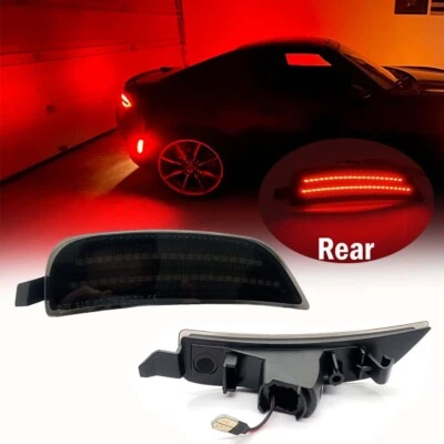 2pc Smoked Red LED Rear Fender Side Marker Light for Mazda Miata MX-5 2016-2022 - Image 1 of 4