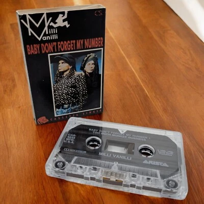 Baby Don't Forget My Number by Milli Vanilli (Cassette Tape Single, 1989) - Image 1 of 4