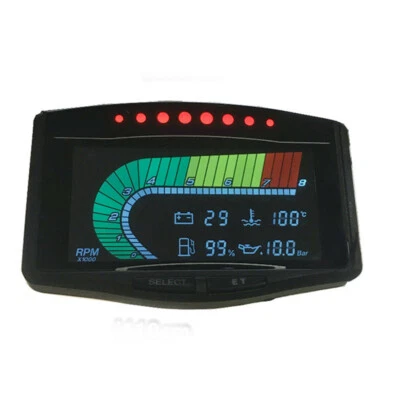 5 in 1 Car Truck Oil Pressure Gauge Volt Voltmeter Water Temp/Fuel Meter 12/24V - Image 1 of 4