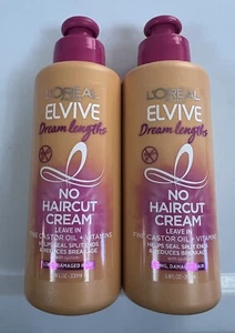 2x L’Oreal Paris Elvive Dream Lengths No Haircut Cream Leave in Conditioner - Picture 1 of 8