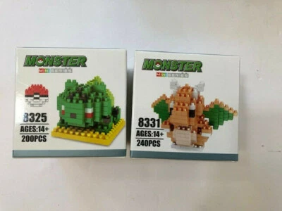Balbasaur & Charizard Pokemon Monster Mini Series nano Building Blocks Sets NEW - Image 1 of 3