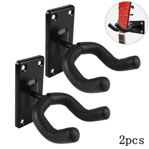 2pcs Guitar Wall Mount Hanger Hook Bracket Holder Stand for Bass Violin Ukulele - Picture 1 of 9
