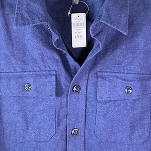 NWT LL Bean Chamois Cloth Shirt Button Up Blue Men's Size XL Workwear Lumberjack - Picture 1 of 6