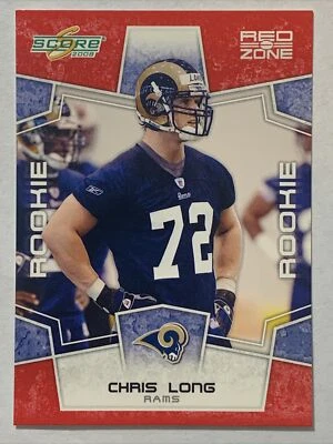 2008 Score Red Zone, Chris Long Rookie Card, #ed 37/100, Card #332, STL Rams - Image 1 of 2