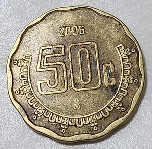 MEXICO 🇲🇽 FIFTY (50) CENTAVOS COIN 2006 - Picture 1 of 2