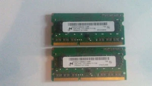 Micron 4GB Kit 2x2GB PC3-10600S DDR3-1333MHz So-Dimm Laptop Memory MT8JTF25664HZ - Picture 1 of 4