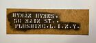 "Hyman Hymes" Flushing, N.Y. Large Vintage Shipping Crate Stencil Sign 1930'S