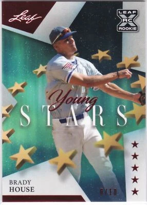 2021 Leaf Young Stars Red #22 Brady House - Nationals Rookie XRC 6/10 - Image 1 of 2