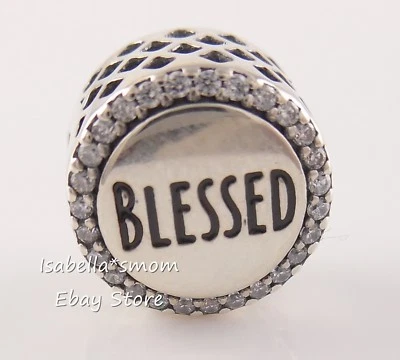 Autentico PANDORA Argento/Smalto Nero Beato Ciondolo ENG792016CZ_3 New W Tasca - Immagine 1 di 3