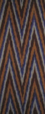 11 Yard HAND MADE UZBEK Natural 100% COTTON IKAT FABRIC # 8967 - Image 1 of 4
