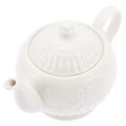  White Ceramics Teapot Office Afternoon Water Jug Vintage Decor