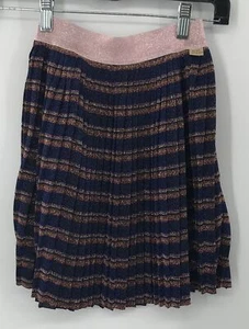 Little Marc Jacobs blue pink striped pleated metallic girls skirt NWT sz 5y - Picture 1 of 5