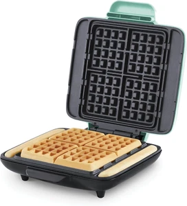 Deluxe No-Drip Waffle Iron Maker Machine 1200W + Hash Browns, or Any Breakfast, - Picture 1 of 12