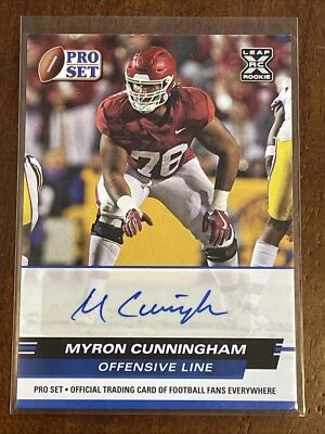 2022 Leaf Pro Set Myron Cunningham Xrc ROOKIE AUTO | blue | Excellent Condition - Image 1 of 2