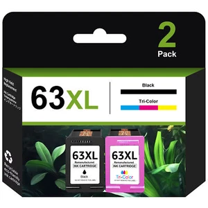 63XL Wkład atramentowy do HP OfficeJet 3830 4650 5200 5220 5255 5264 ENVY 4512 4520 - Zdjęcie 1 z 10
