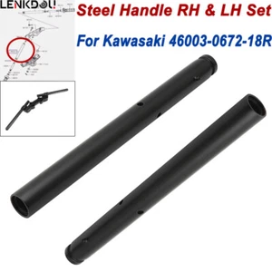 Steel Black Handle Replace 46003-0672-18R RH LH 2PC For Kawasaki Ninja 650 EX650 - Picture 1 of 8