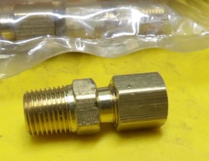 Brass 3/16" Tube OD Compression Fitting X 1/8" Male Pipe-NEW TAKE OUT-EDELMAN - Picture 1 of 1