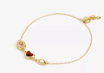 Coach Signature Stone And Heart Slider Bracelet NEW  - Image 1 of 4