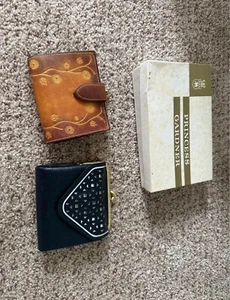 Princess Gardner Navy and White Split Buffalo Wallet - Picture 1 of 5