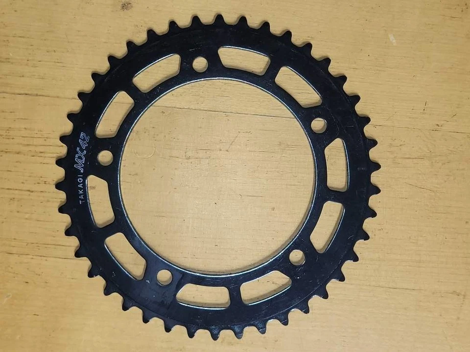 Plato Takagi MX Old School Piñón BMX Negro 42T Años 80 NOS 118mm 118 BCD Foto 1 de 1