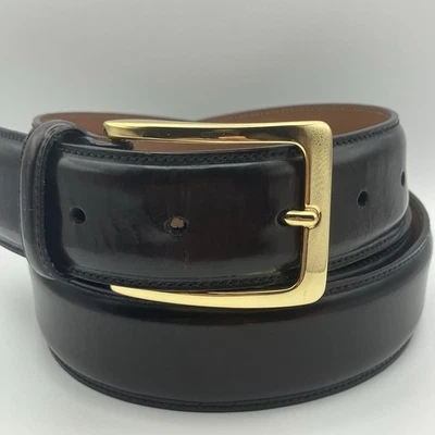 Johnston & Murphy Men's Leather Dress Belt Brown Size 43-44 (1.5”) - Exquisite - Image 1 of 4