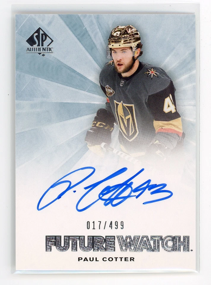 2021-22 SP Authentic Retro Future Watch Auto Paul Cotter /499 #RFWA-PC Vegas - Image 1 of 1
