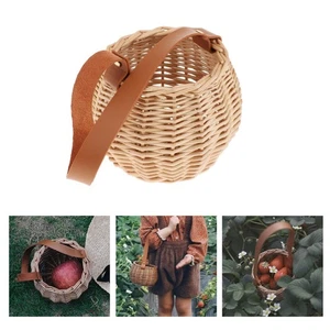 Natural Rattan Woven Storage Basket Flower Vase Decorative Potted Container - Picture 1 of 7