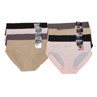 Bali Easylite Hipster Panty M 6 MEDIUM 8 Pack Panties DFEL63 Seamless Underwear - Image 1 of 4