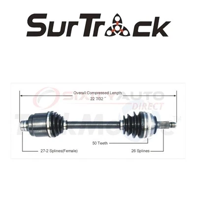 SurTrack CV Axle Shaft for 1994-2001 Acura Integra 1.8L L4 - Constant aa - Imagem 1 de 4
