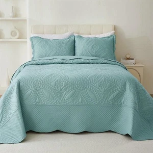 Oversize King Bedspread 128"x120",3 Piece California King Quilt,Lightweight B... - Picture 1 of 7