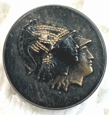 Scarce Minerva & Jupiter/ Mars 1800s Wood w/ Gilded & Silvered Metal. BBB 5/8 " - Image 1 of 4