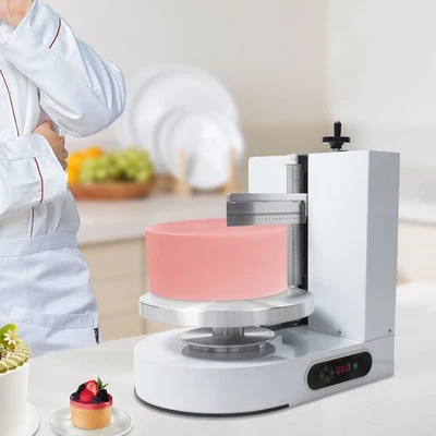 Display Smooth Cream Adjustable 4-12'' Birthday Cake Decorating Machine White - Image 1 of 4