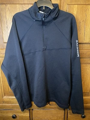 Salomon Womens Black Lightweight 1/4 Zip Pullover Long Sleeve Polyester - Image 1 of 4