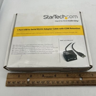 StarTech.com USB to Serial Adapter  1 port  USB Powered  FTDI USB UART Chip - Image 1 of 3