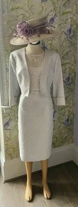 Condici Madre de la Novia Novio Conjunto con Sombrero Talla 16 MoG MoB Costo £700 - Imagen 1 de 14