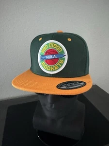 SAN DIEGO ROCKETS NBA Retro Retro Logotipo Retro Verde y Dorado Adulto Snapback Sombrero NUEVO - Imagen 1 de 6