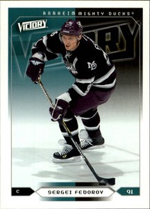 2005-06 Upper Deck Victory Anaheim Ducks Hockey Card #3 Sergei Fedorov