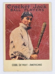 1993 Ty Cobb & John Evers 1915 Cracker Jack Card Reprint 1 & 11 of 24 mini cards - Picture 1 of 6