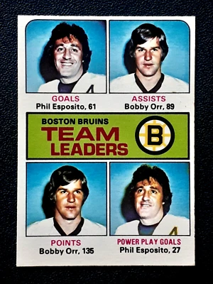 BOBBY ORR / PHIL ESPOSITO TL 1975-76 O-PEE-CHEE 75-76 NO 314 EXMINT+      65072 - Image 1 of 2