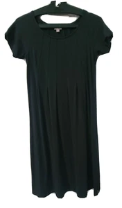 J. Jill Black Pullover Dress Sz XS Stretch Knit A-Line Pleated Bust - Picture 1 of 3