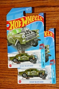 2022 HOT WHEELS '55 CHEVY BEL AIR GASSER TRIASSIC FIVE NEW RELEASE SET OF 2 CARS - Picture 1 of 4