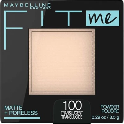 Maybelline Fit Me Matte + Poreless Pressed Face Powder Makeup # 100 Translucent - Image 1 of 4
