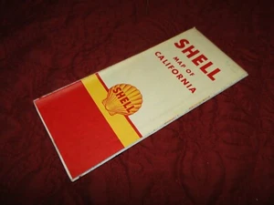1950's Vintage Shell GAS & OIL ROAD/STREET Map of CALFORNIA D-8 - Bild 1 von 5