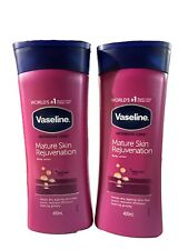 2 Bottles Vaseline Intensive Care Mature Skin Rejuvenation Body Lotion. 13.5OZ