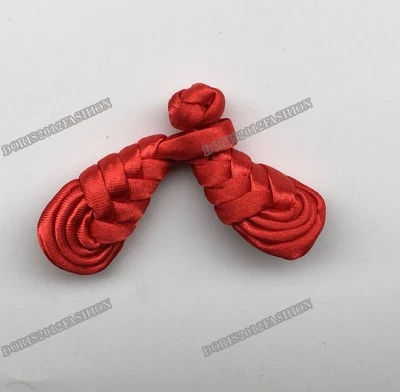 Pipa fabric knot Chinese frog closure fasteners Cheongsam sewing buttons 10 pcs - Image 1 of 4