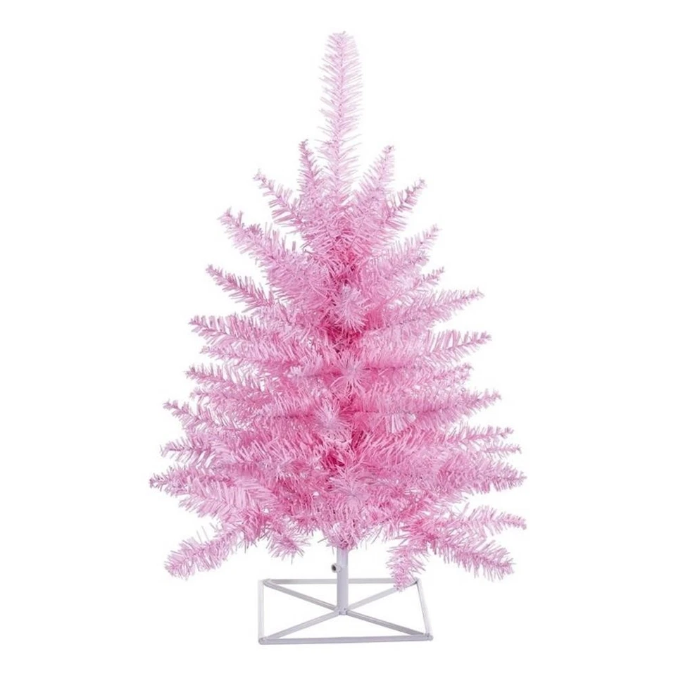 Vickerman 36" Plastic Fir Unlit Artificial Christmas Tree in Pink - Image 1 of 1