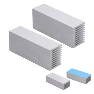 2x Cooling Fins Heat Radiator Heatsink Kit For Electronic Chip CPU 100x40x30mm♡ - Afbeelding 1 van 28