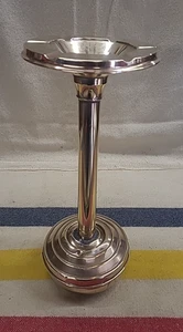 Antique Art Deco Standing Brass Ashtray - Weighted - Horn Shaped - Picture 1 of 12