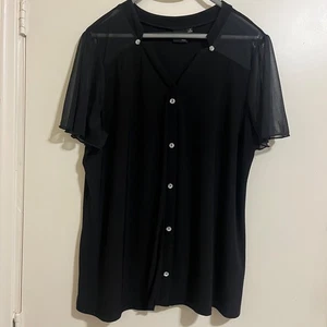 Dark Romantic Womens Top Sz 2X Dressy Formal Cocktail Holiday Career Modest Glam - Picture 1 of 10